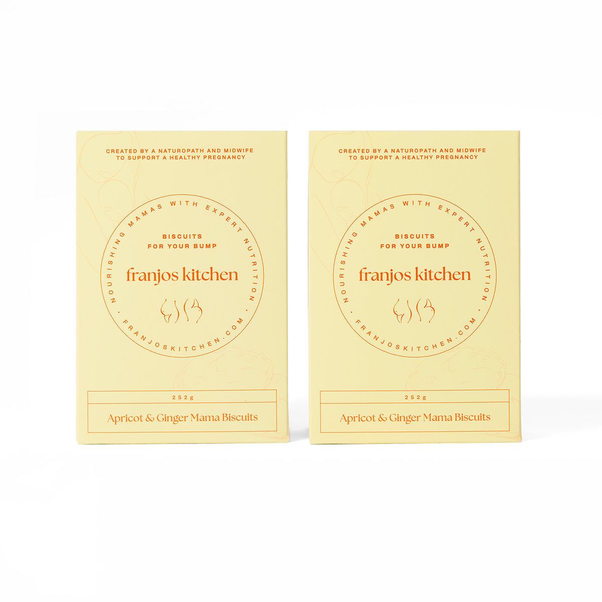 Belly Bump Pregnancy Biscuits - Ginger and Apricot Bundle Pack (2)