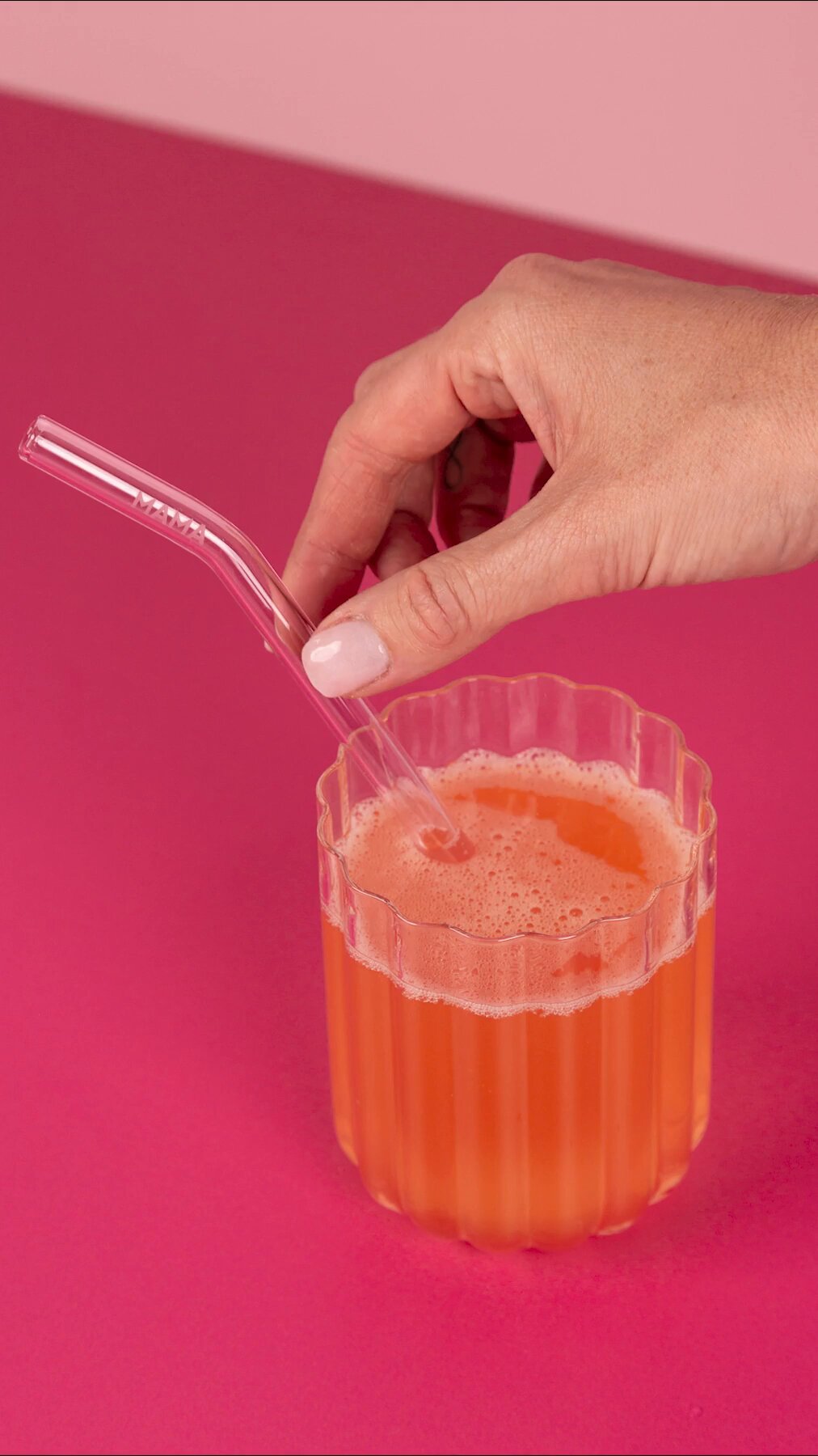 Mama Straws Pink/Clear