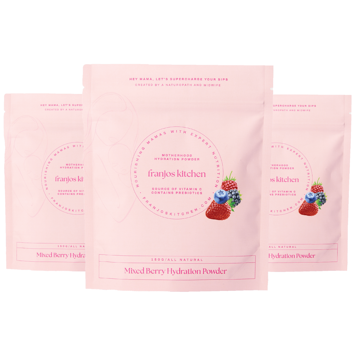 Motherhood Hydration Powder - Mixed Berry Trio (3)