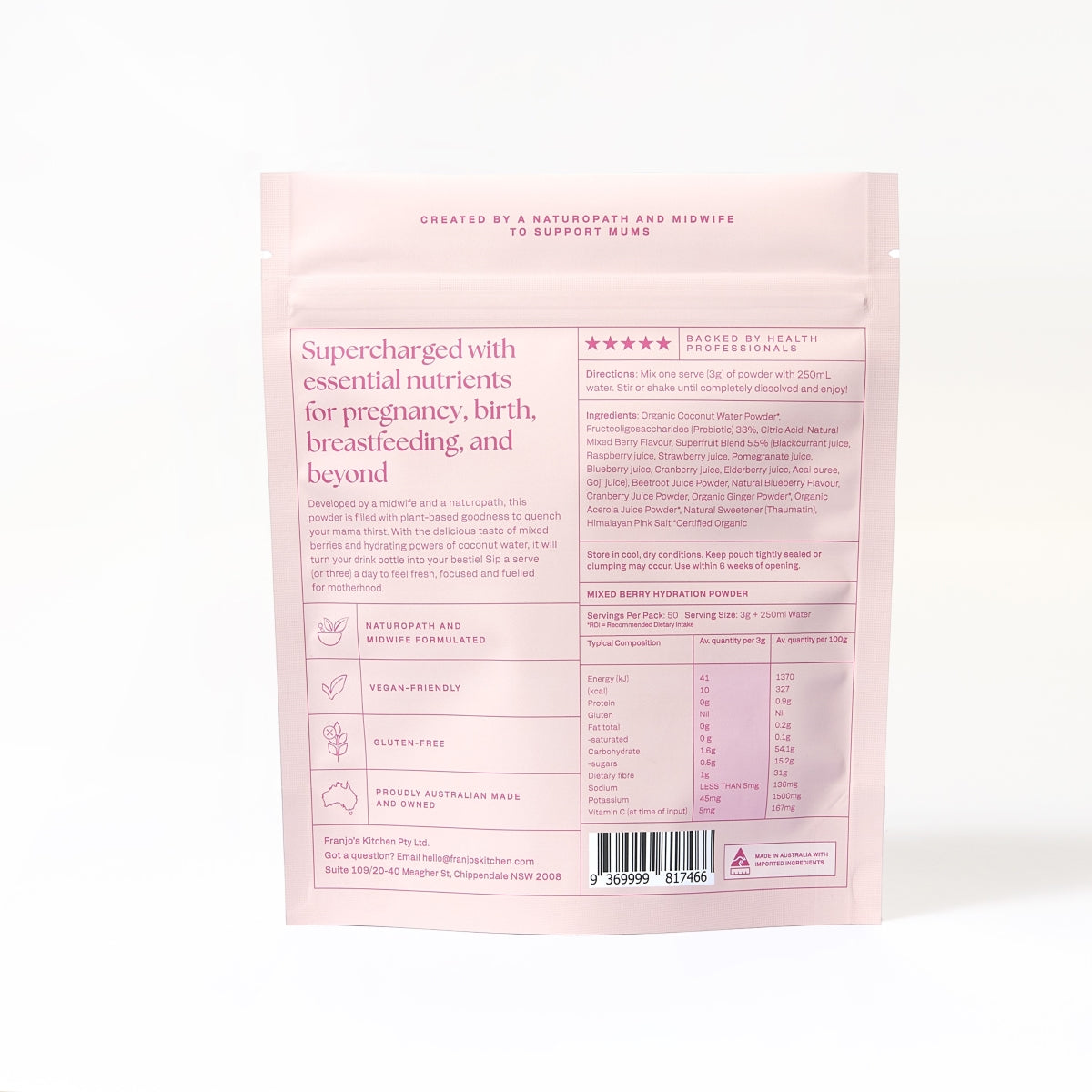 Motherhood Hydration Powder - Mixed Berry